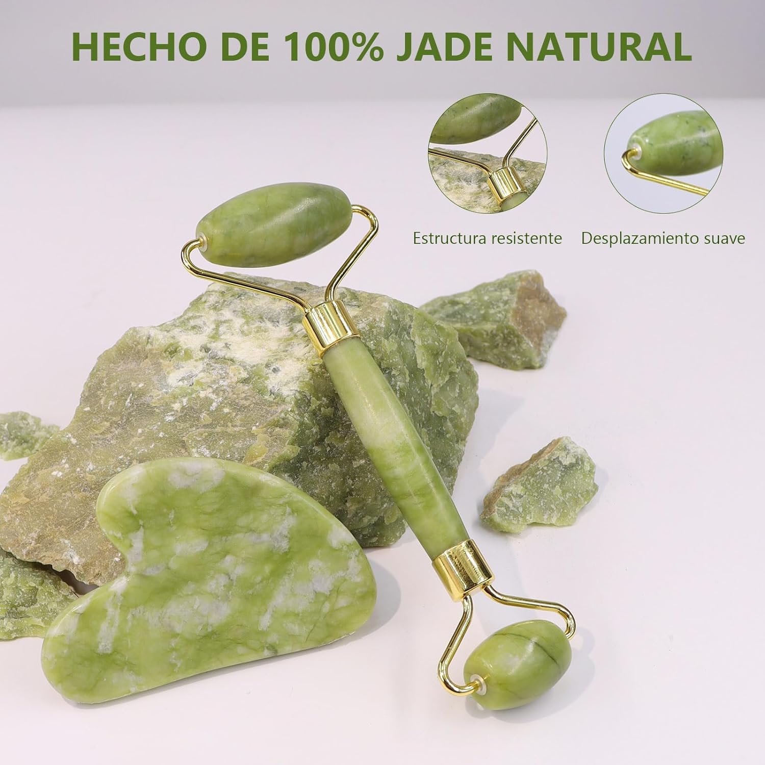 Rodillo de Jade para masaje Facial - Imagen 5