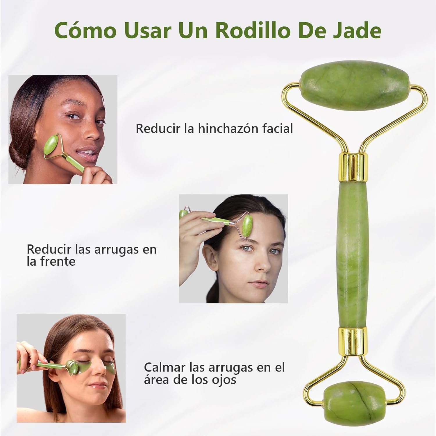 Rodillo de Jade para masaje Facial - Imagen 4
