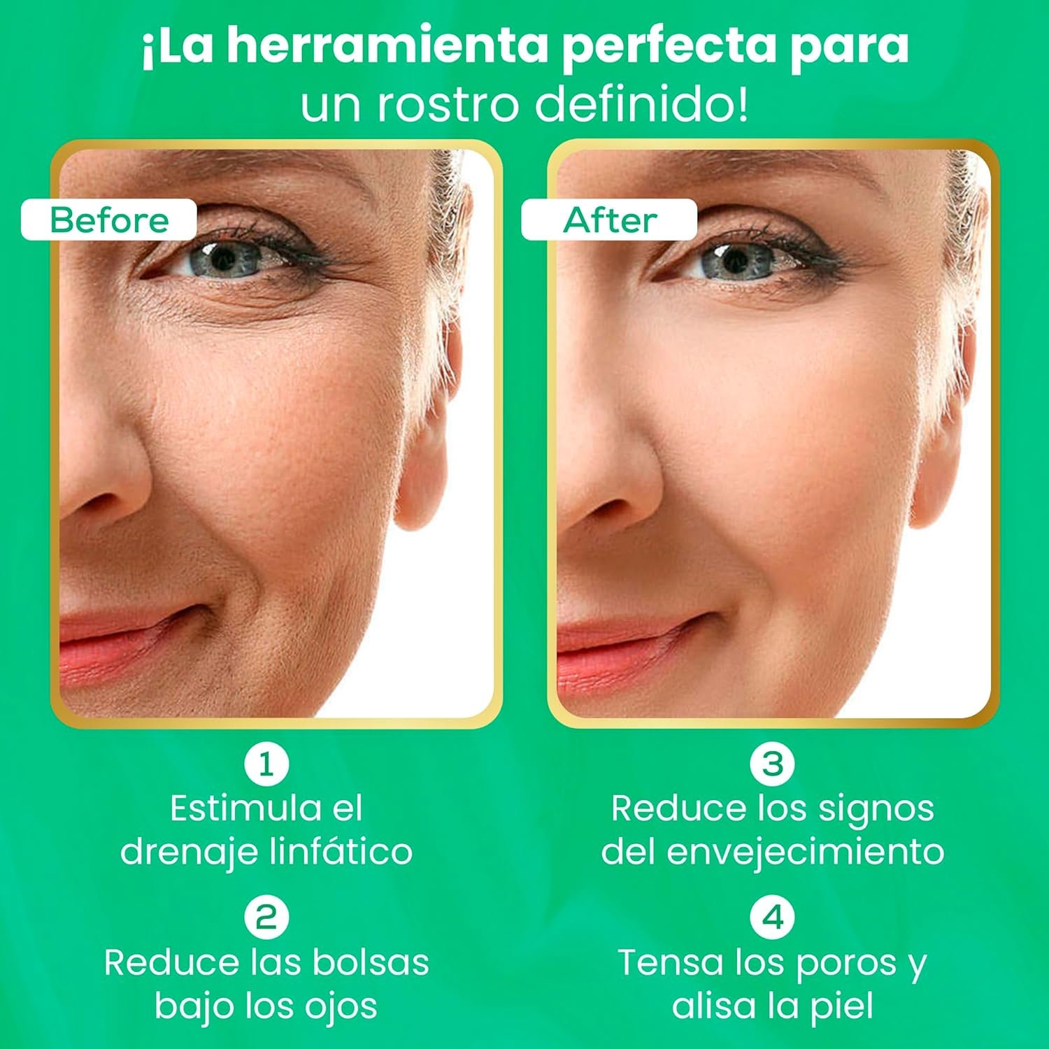 Rodillo de Jade para masaje Facial - Imagen 2