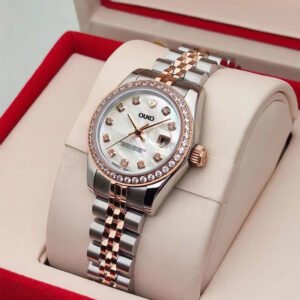 Reloj de mujer de acero inoxidable blanco