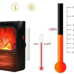 Calefactor chimenea con mando 1000 Watts