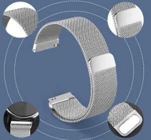 Correa metálica plata para Smartwatch PRO – vista principal
