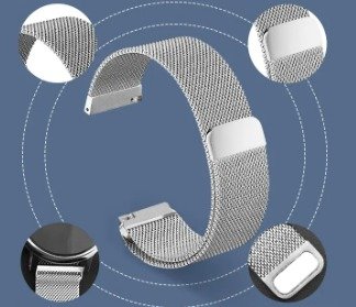 Correa metálica plata para Smartwatch PRO – vista principal