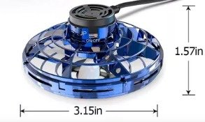Mini OVNI con Luz Spinner con carga USB-Azul - Imagen 3