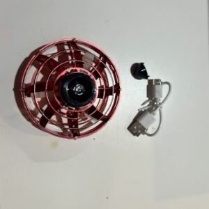 Mini OVNI con Luz Spinner con carga USB-Rojo