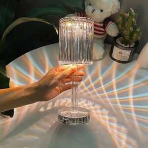 Lámpara de mesa de cristal