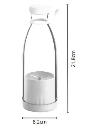 Mini licuadora portátil 380 ml recargable USB-C – Blanca - Imagen 5