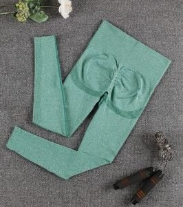 Leggings push up de cintura alta turquesa