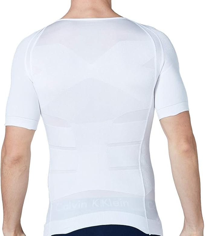 Camiseta moldeadora de compresión hombre M/L blanca – poliamida y elastano - Imagen 2