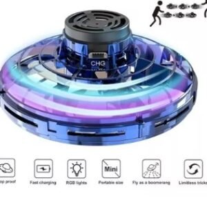 Mini OVNI con Luz Spinner con carga USB-Azul