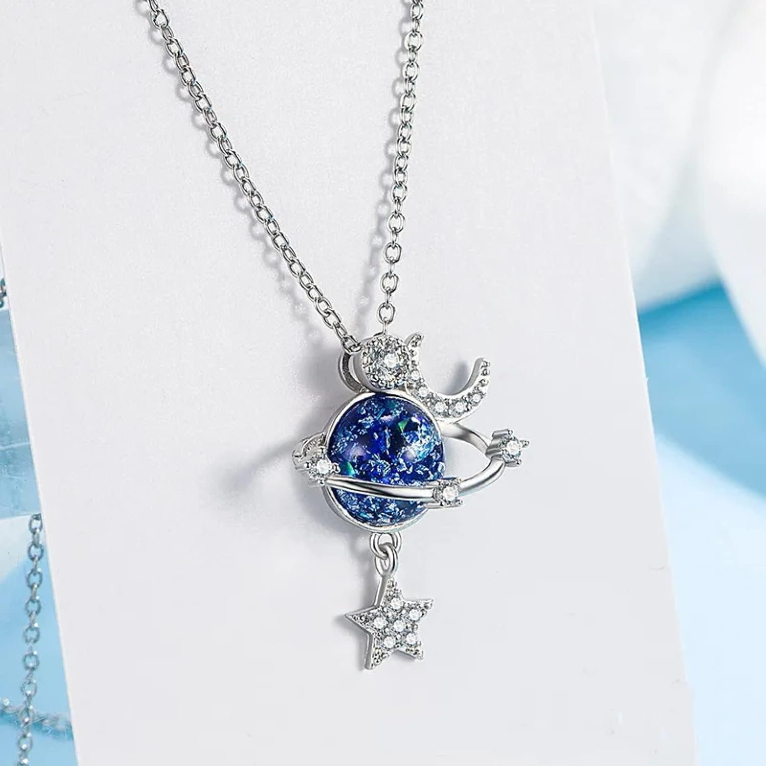 Collar de universo de estrella + caja de regalo - Imagen 3