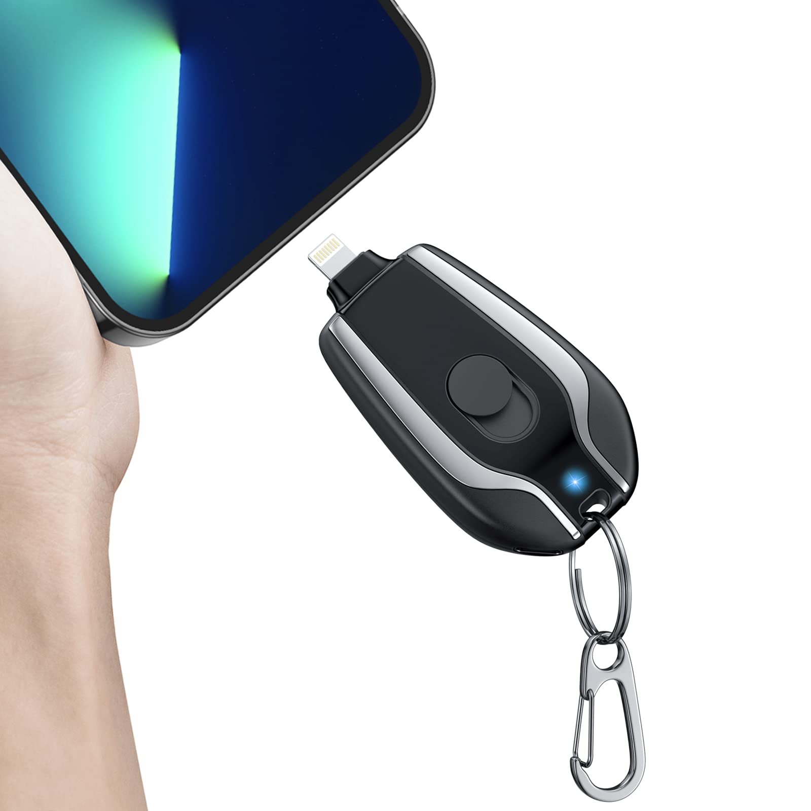 Cargador portátil con llavero para iPhone