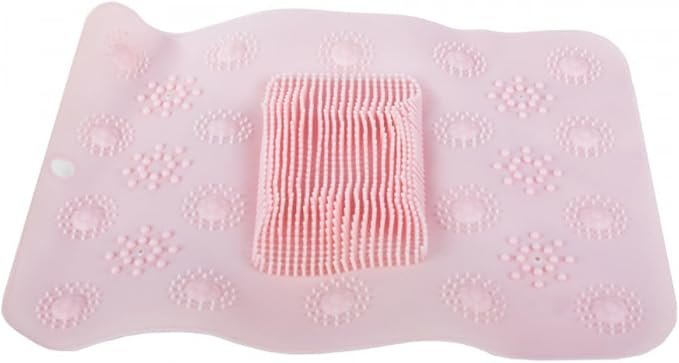 Alfombrilla exfoliante para pies con ventosas – azul o rosa - Imagen 2