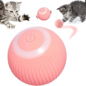 Bola de juguete interactivo para gatos rosa
