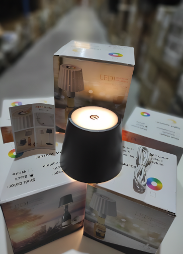 Lámpara de botella de vino recargable LED negro - Imagen 4