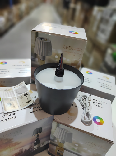 Lámpara de botella de vino recargable LED negro - Imagen 5