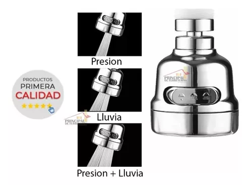 Aireador de grifo ajustable 360° - detalle del chorro