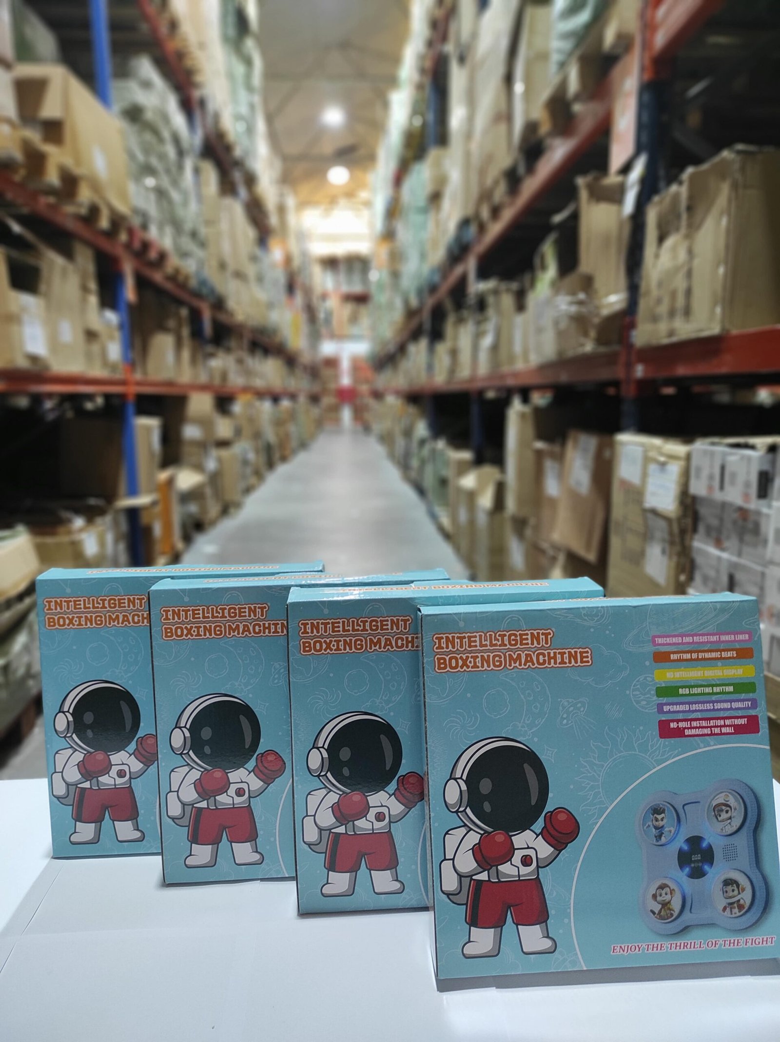 Máquina de boxeo inteligente infantil azul + guante rojo - Imagen 2