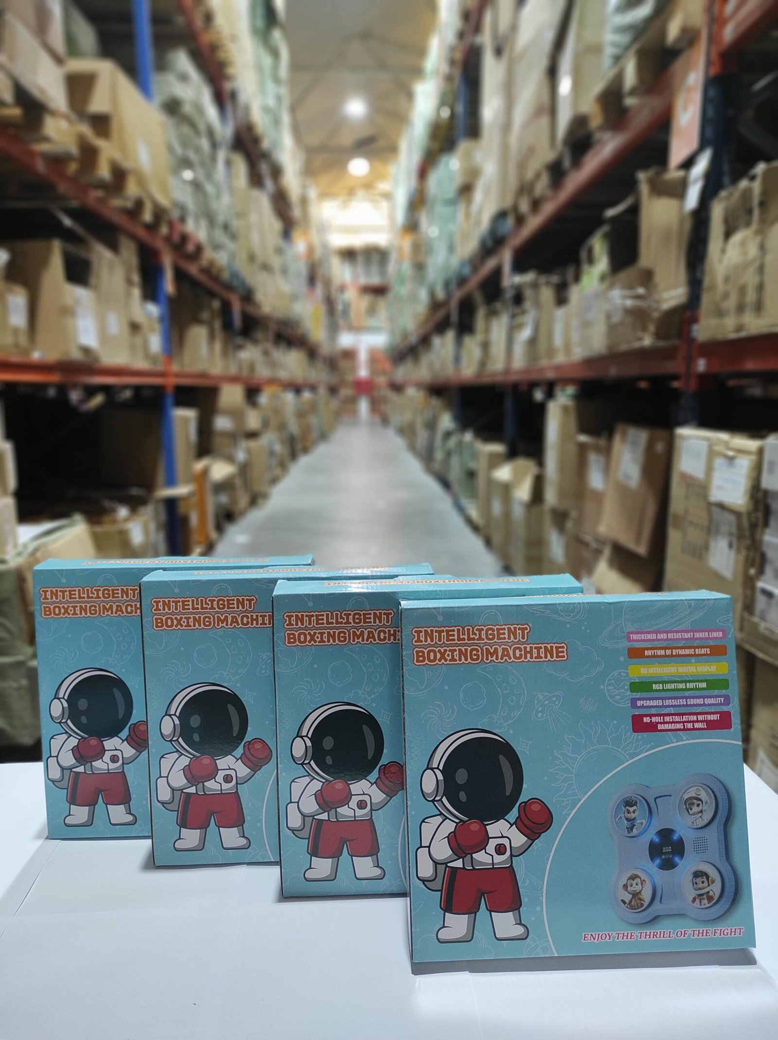 Máquina de boxeo inteligente infantil azul + guante rojo - Imagen 3