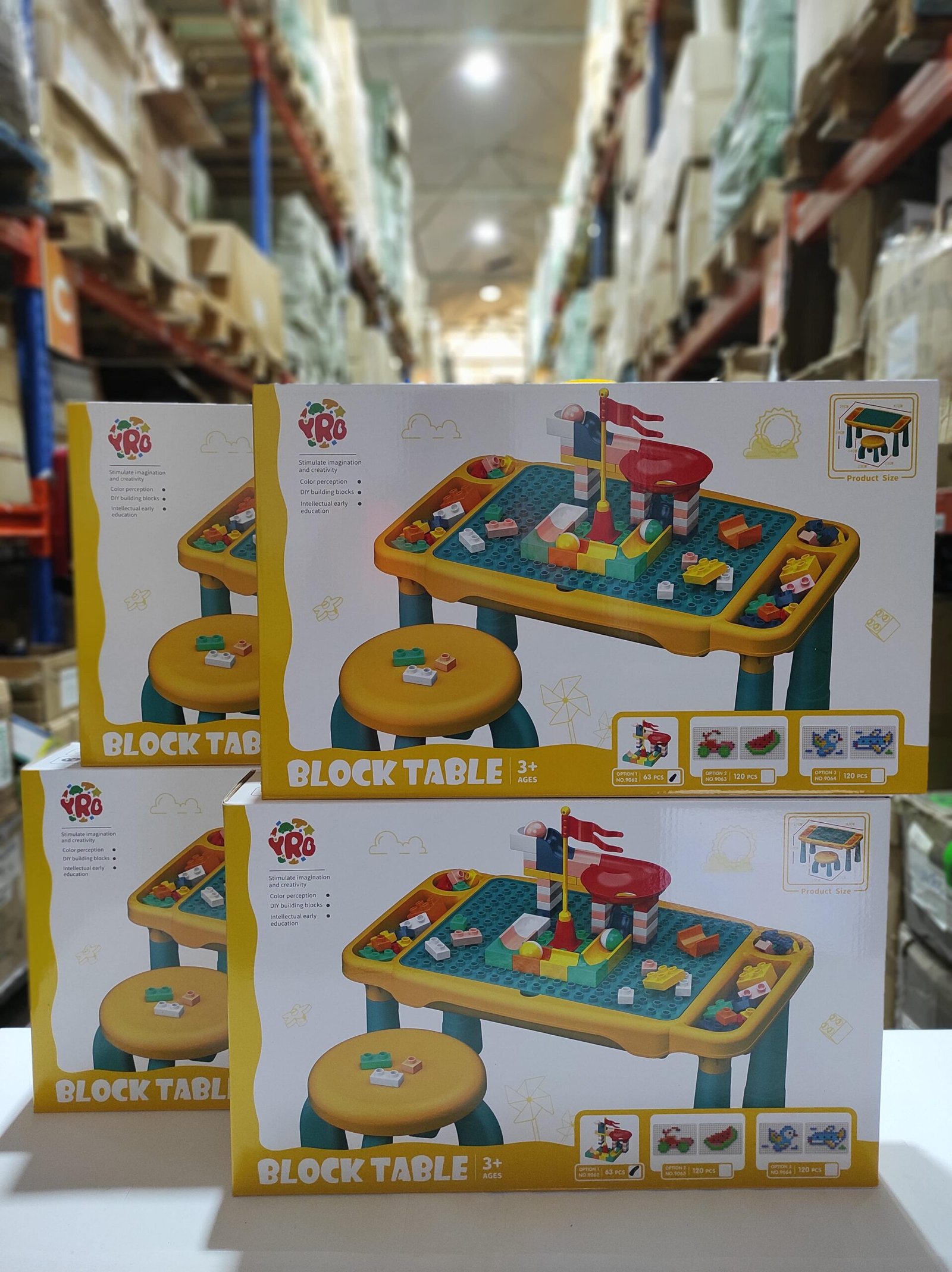 Juego de mesa y silla con bloques de construcion 63 pcs - Imagen 3