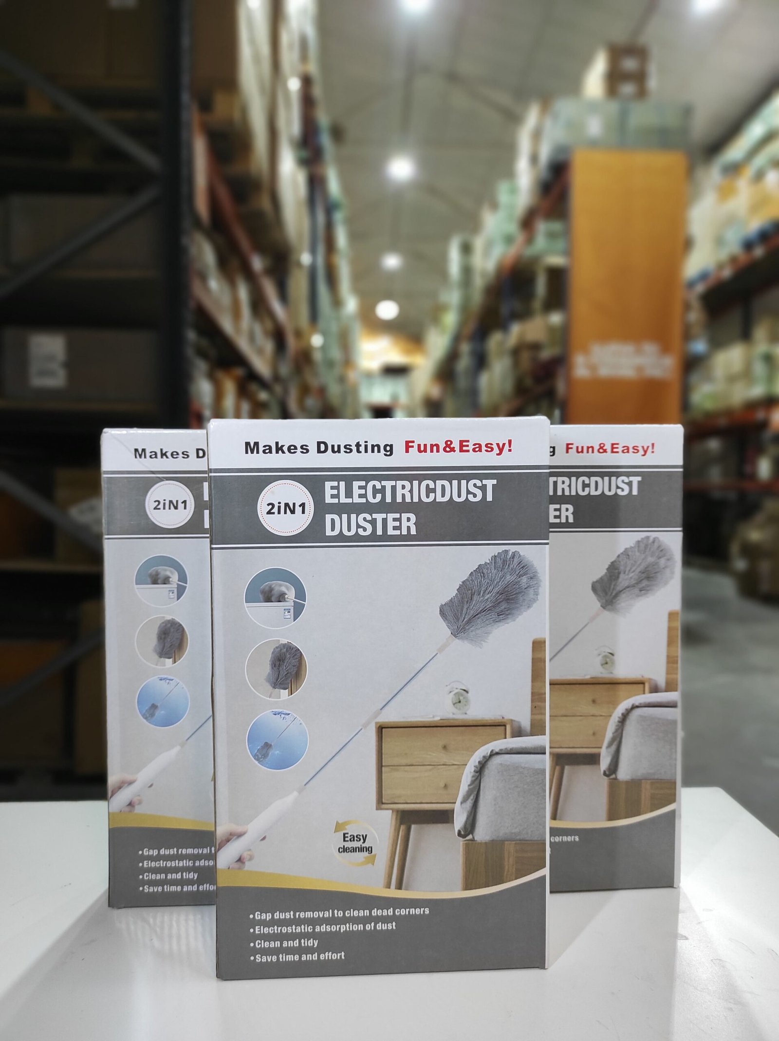 Plumero eléctrico recargable 2 en 1 con giro 360° y batería 1200 mAh - Imagen 3