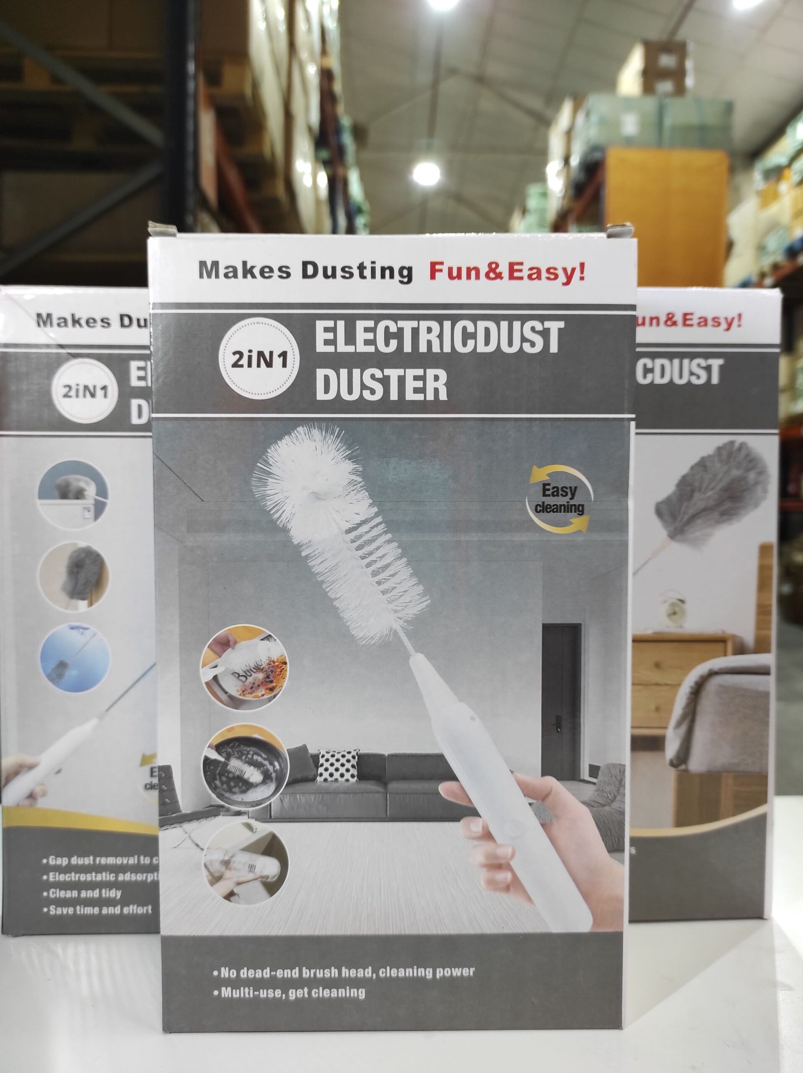 Plumero eléctrico recargable 2 en 1 con giro 360° y batería 1200 mAh - Imagen 5