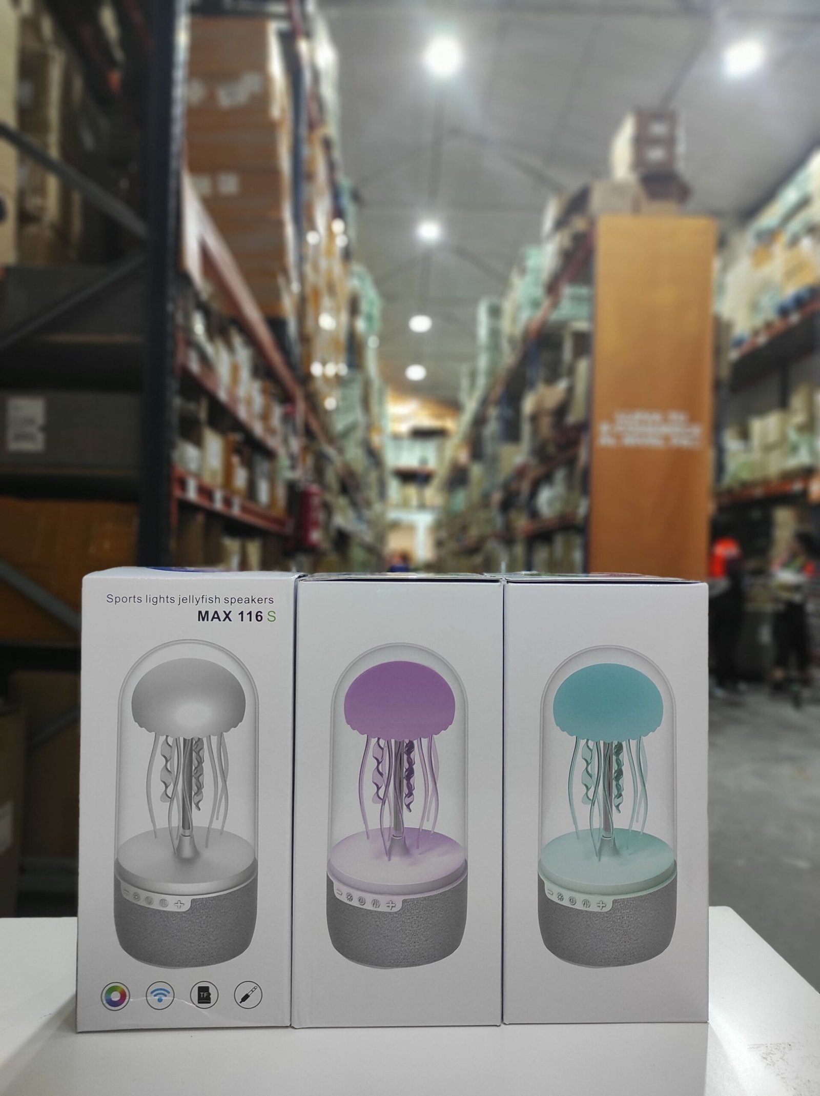 Altavoz Bluetooth 10 W con medusas LED y luces de colores – 1800 mAh - Imagen 4