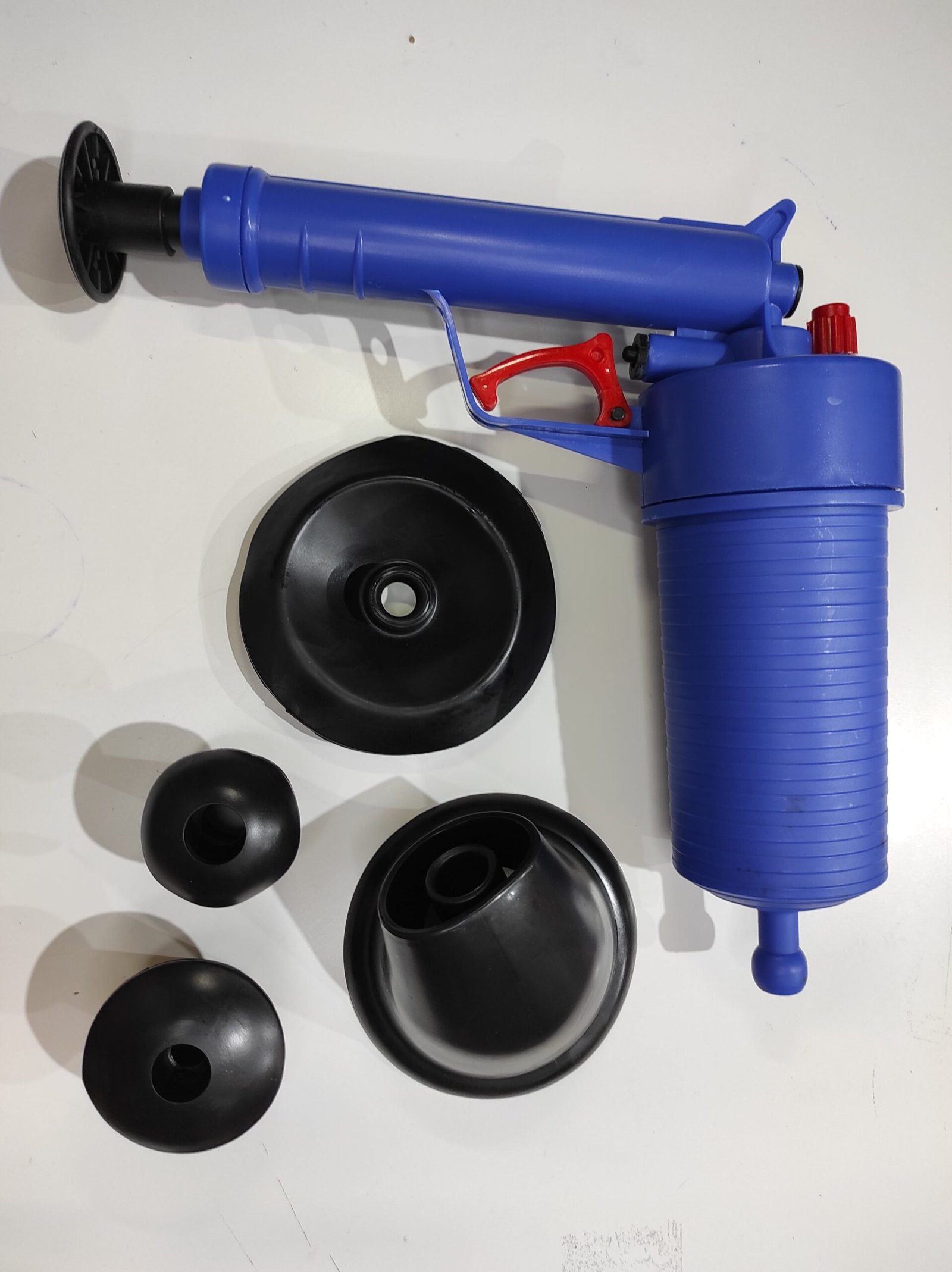 Desatascador neumático de alta presión con 4 cabezales para baño y fregadero - Imagen 3