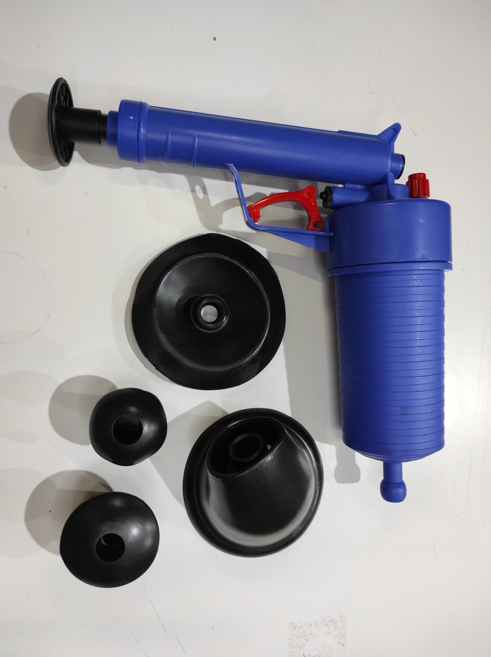 Desatascador neumático de alta presión con 4 cabezales para baño y fregadero - Imagen 4