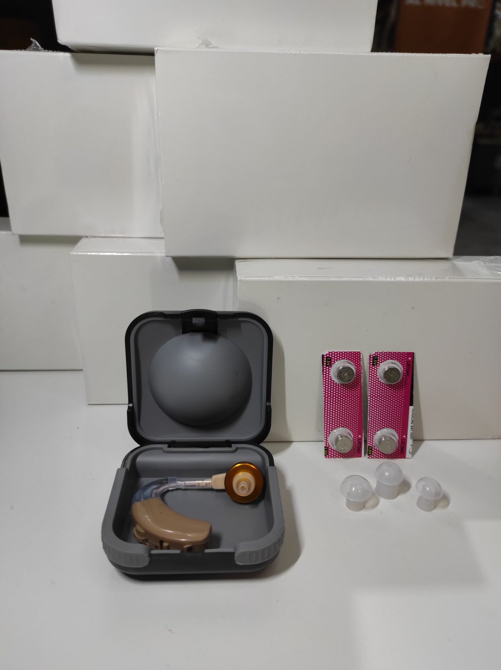 Amplificador personal de sonido retroauricular con 4 modos – beige - Imagen 4
