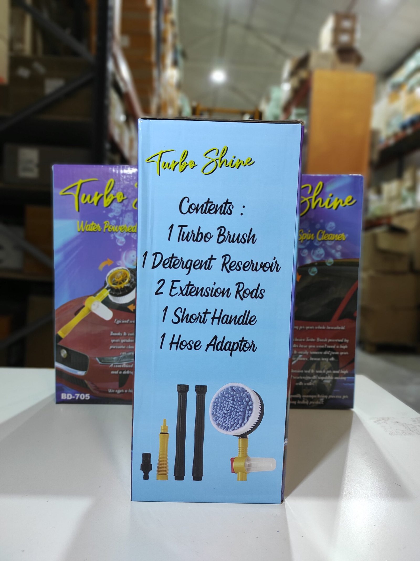 Cepillo giratorio para lavar coche con pulverizador y depósito 250 ml - Imagen 3