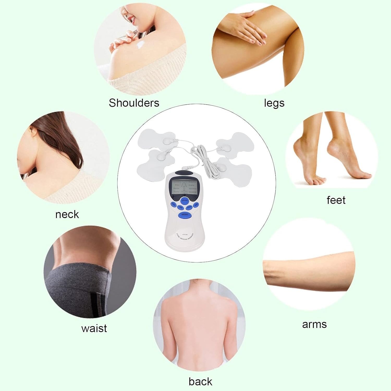 Estimulador muscular masajeador con electrodos adhesivos - Imagen 5
