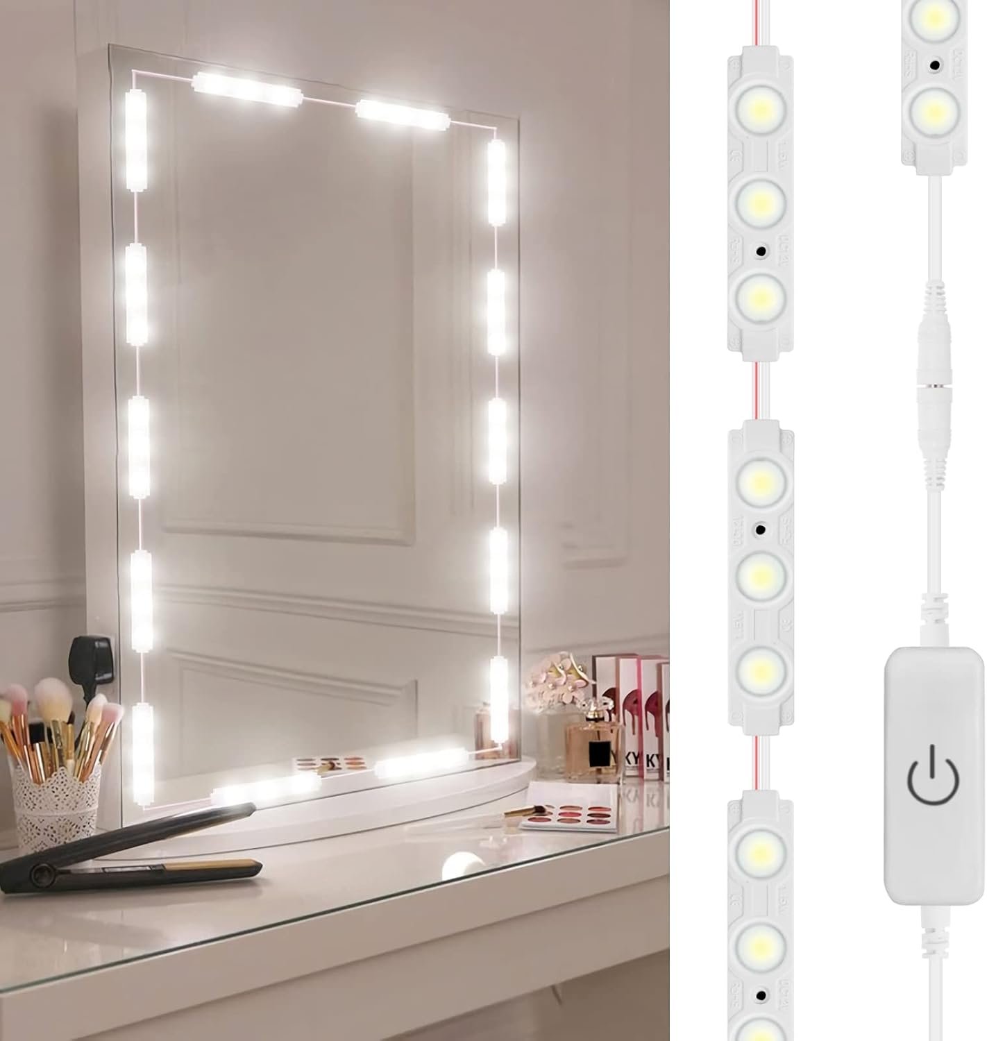 Kit de 14 luces LED para espejo de maquillaje USB regulables