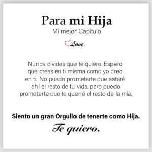 Dedicatoria Para mi Hija