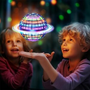 Mini Dron Bola Giratoria Mágica Azul con Luz LED