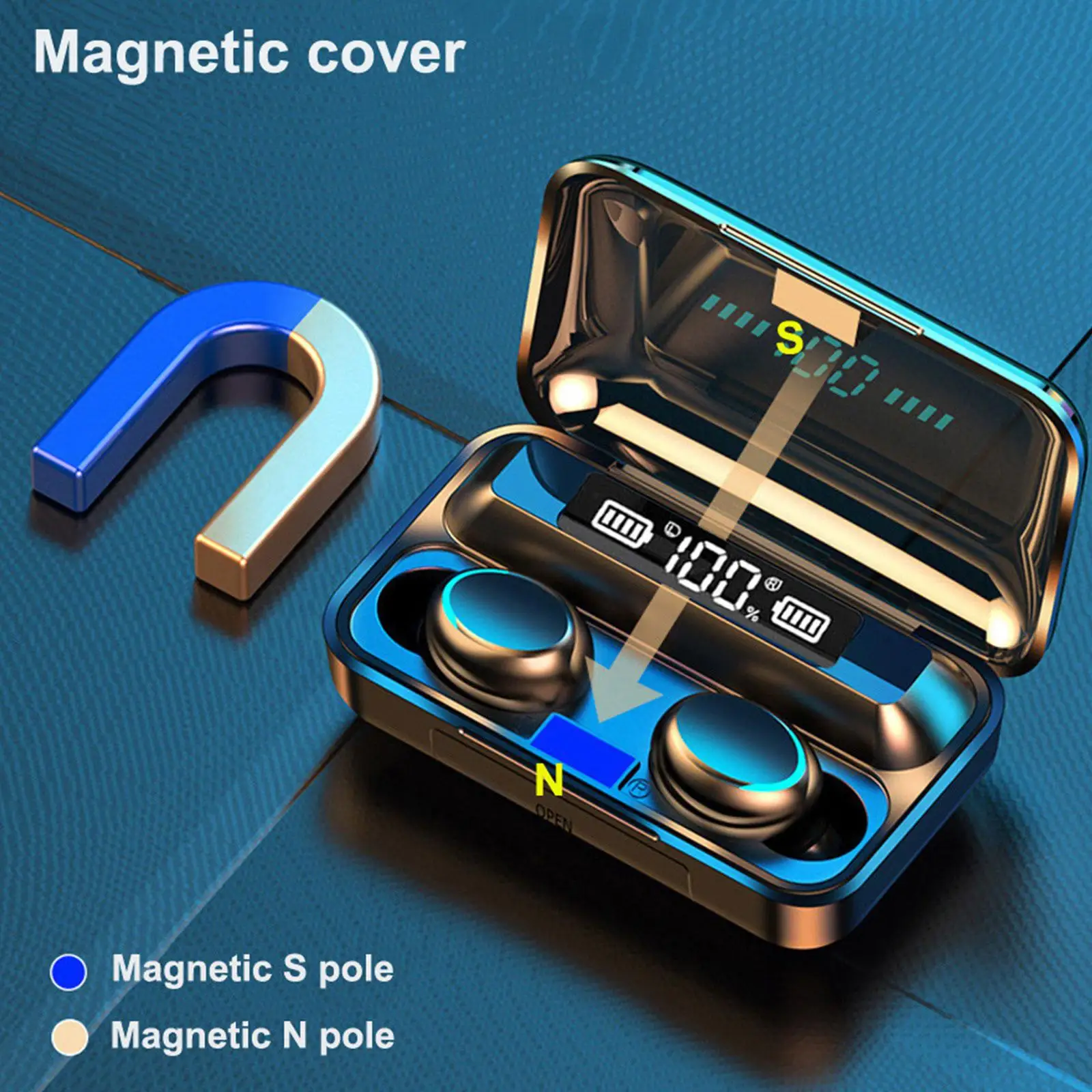 Auriculares Bluetooth deportivos con pantalla LED y control táctil - Imagen 2