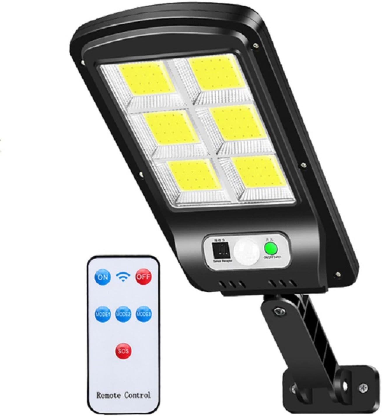 Luz solar exterior FA-120B con sensor de movimiento, mando e IP65