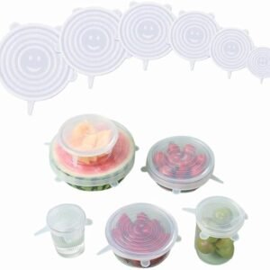 Set de 6 Tapas de Silicona Reutilizables