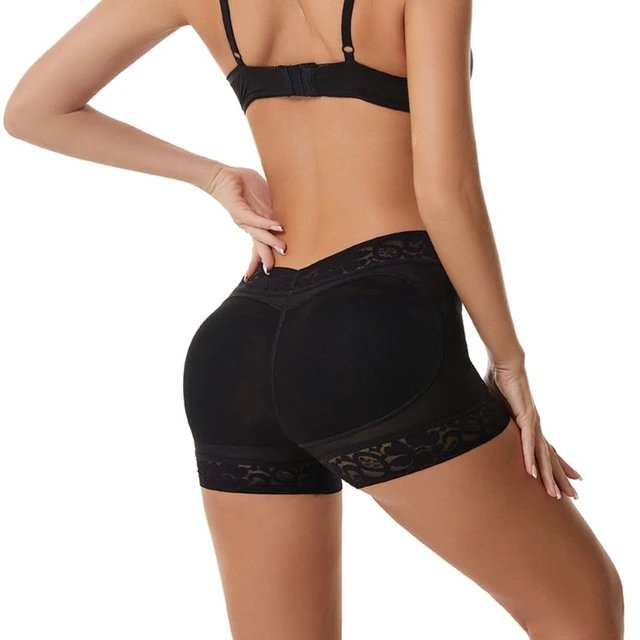 Faja culote push up negra con relleno de glúteos