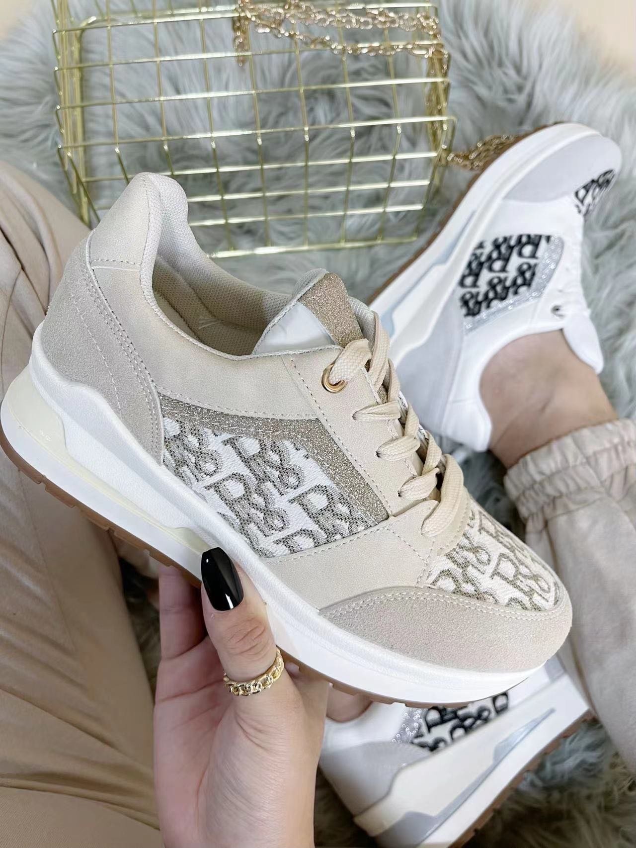 Zapatillas deportivas de mujer R119 color caqui