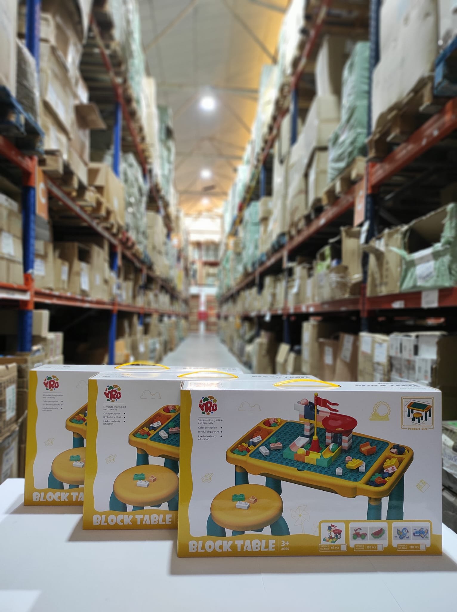 Juego de mesa y silla con bloques de construcion 120 pcs - Imagen 5