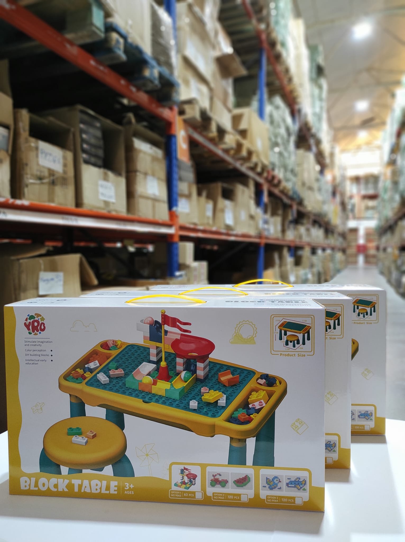 Juego de mesa y silla con bloques de construcion 120 pcs - Imagen 3