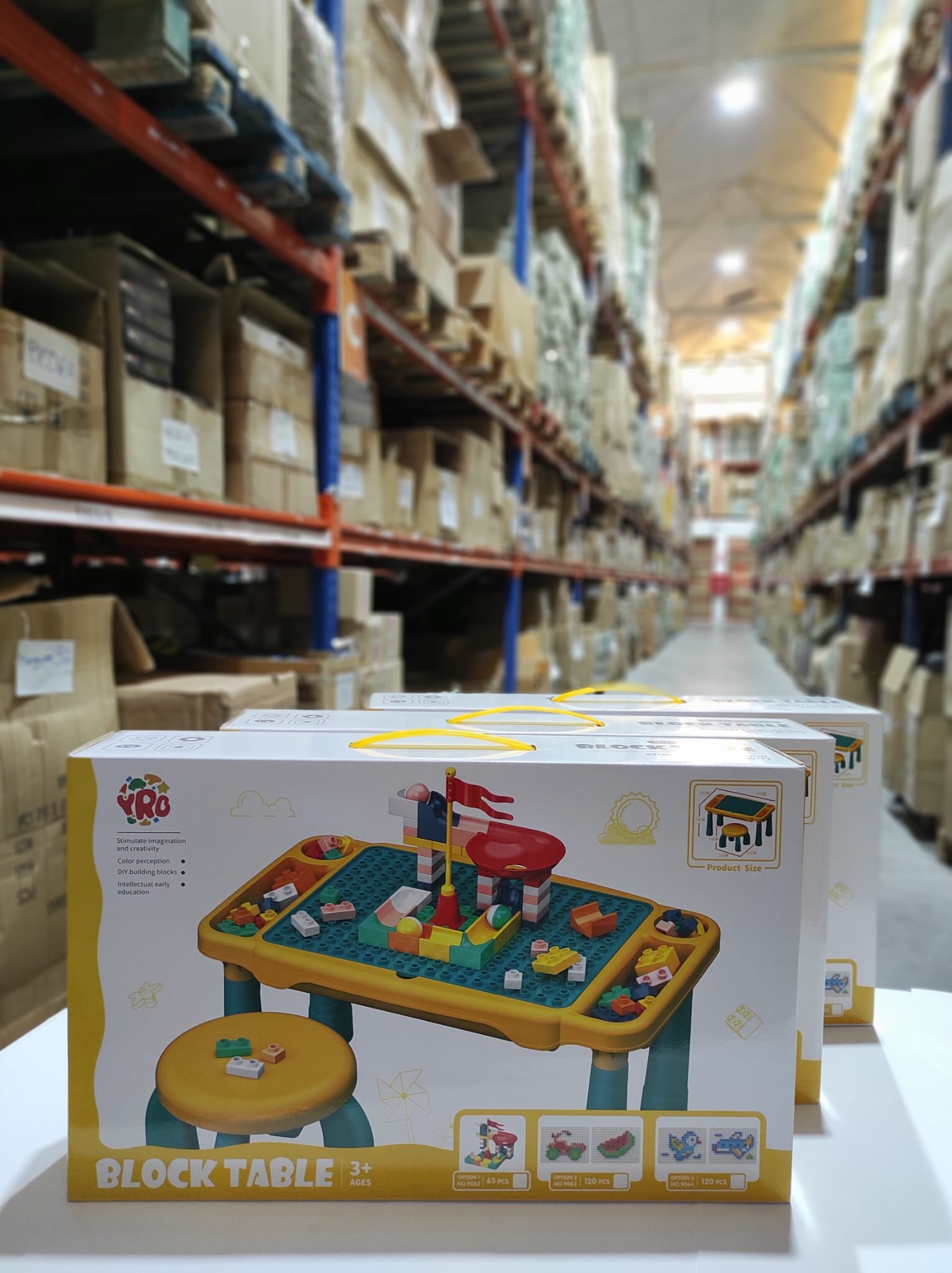 Juego de mesa y silla con bloques de construcion 120 pcs - Imagen 2
