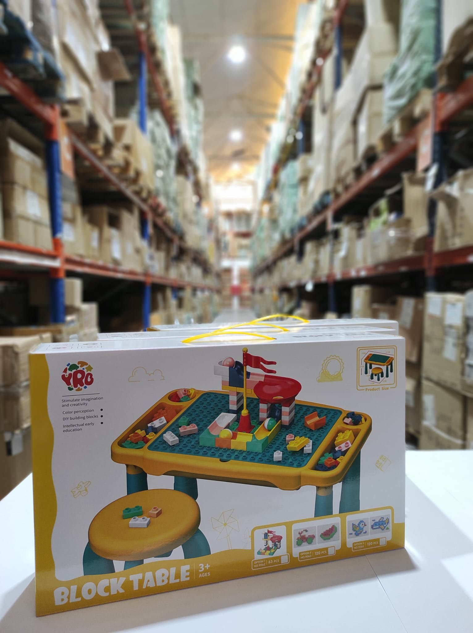 Juego de mesa y silla con bloques de construcion 120 pcs - Imagen 4
