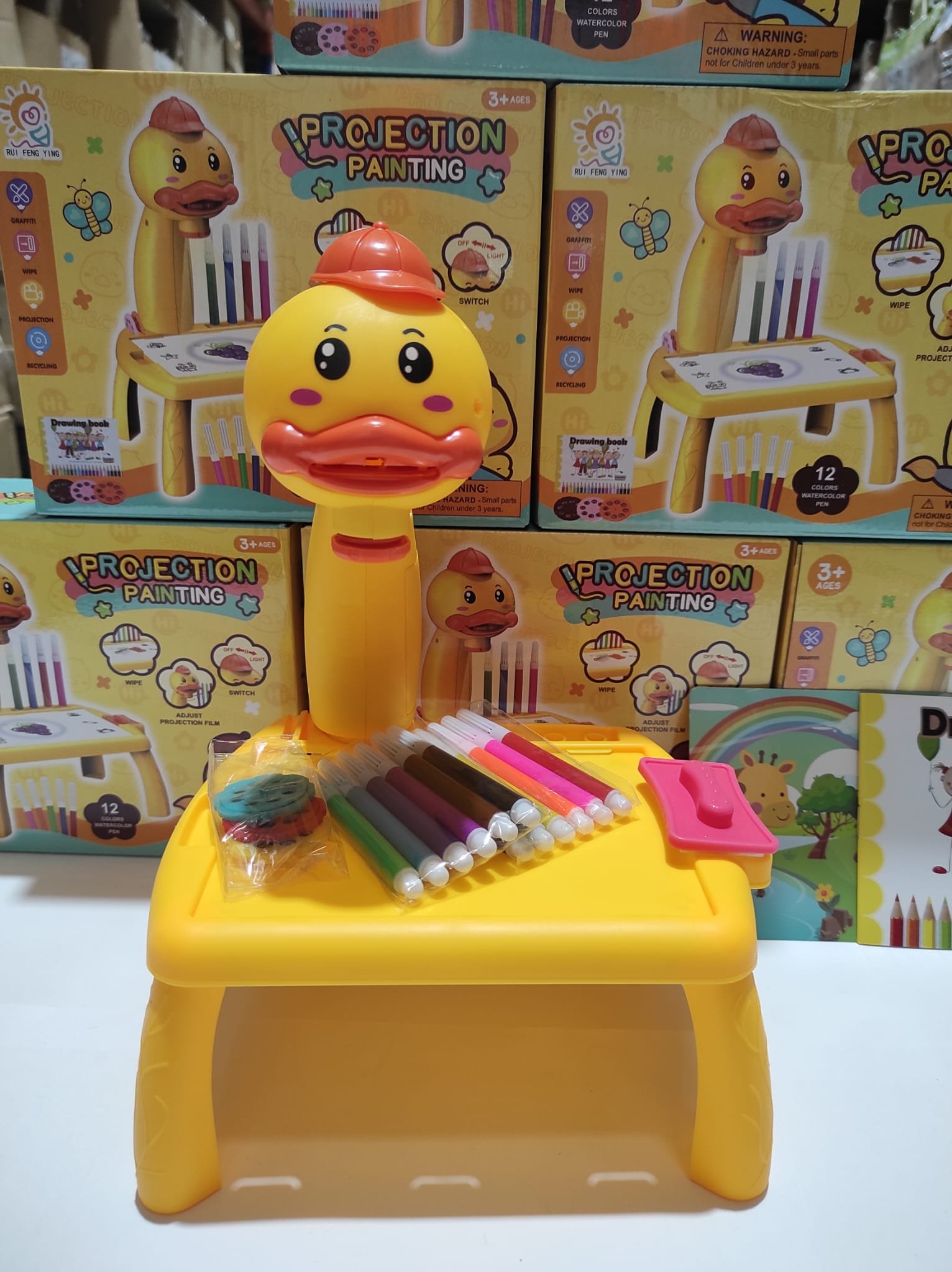 Mini escritorio de aprendizaje para niños pato-amarillo - Imagen 3