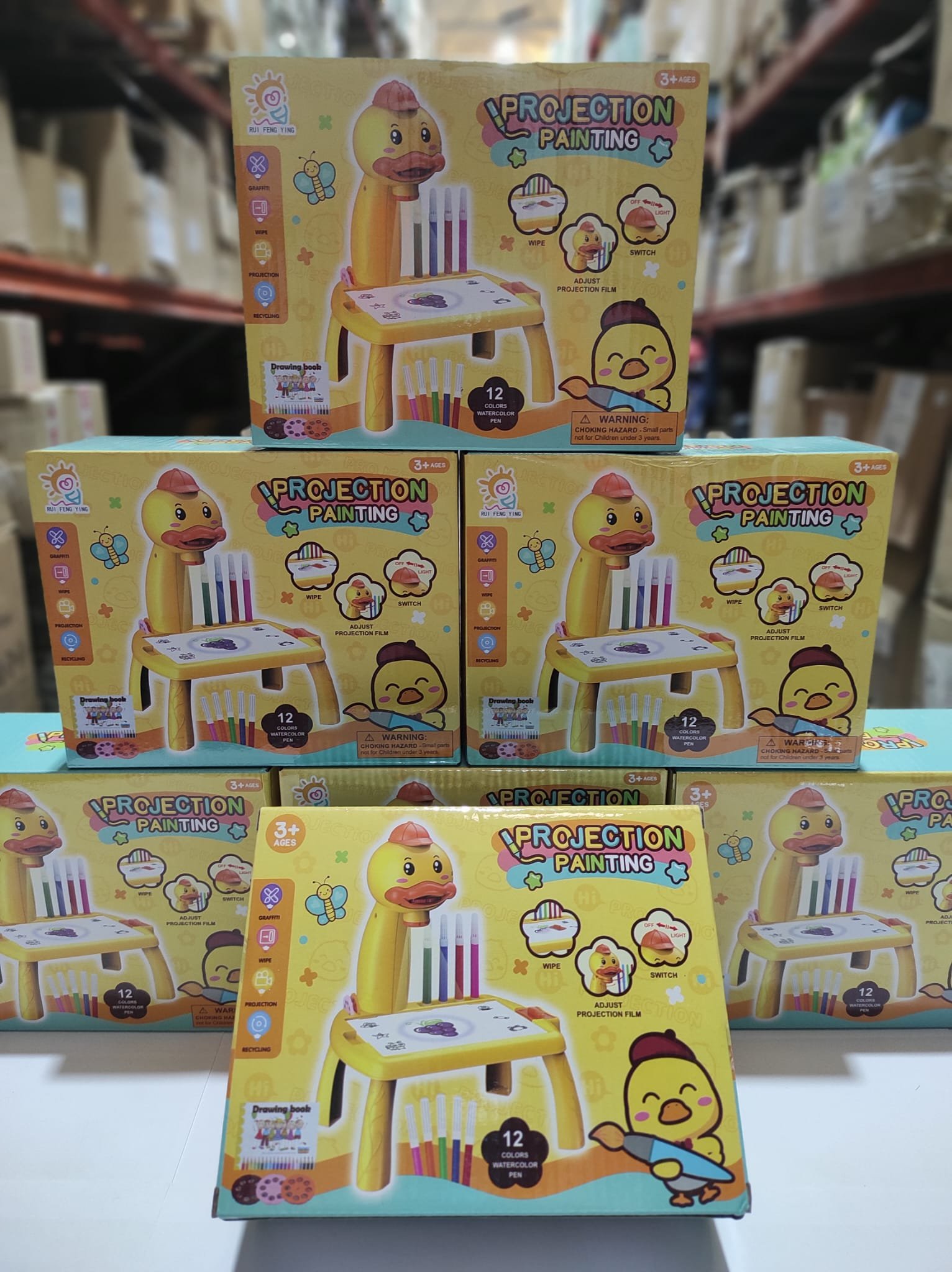 Mini escritorio de aprendizaje para niños pato-amarillo - Imagen 5