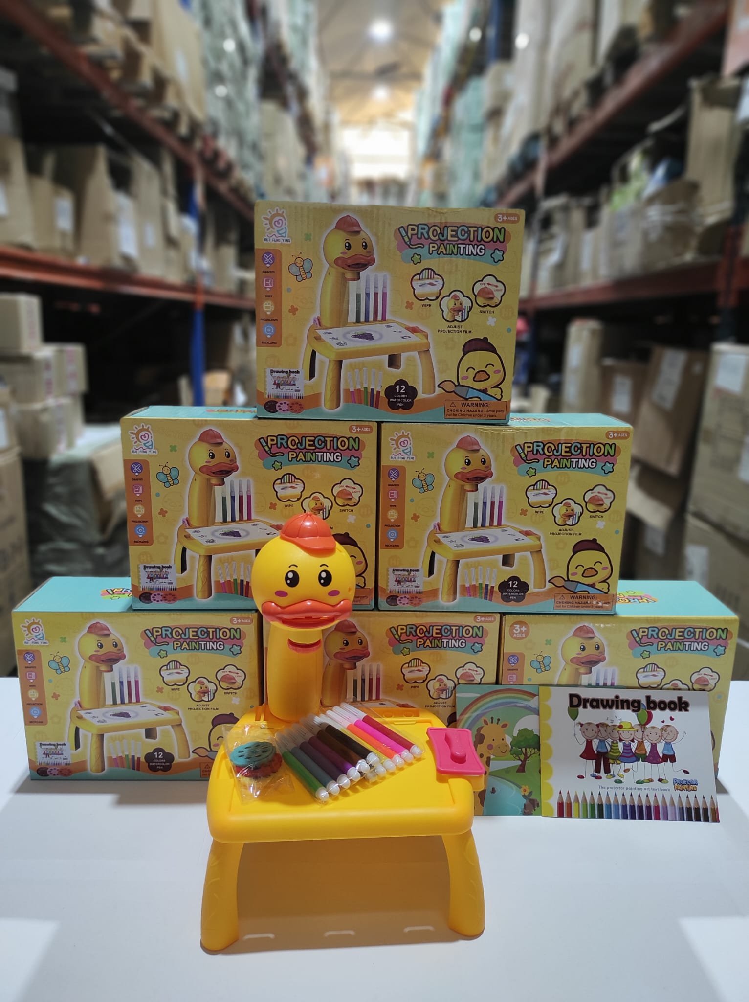 Mini escritorio de aprendizaje para niños pato-amarillo - Imagen 2