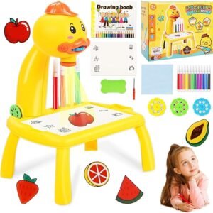 Mini escritorio de aprendizaje para niños pato-amarillo