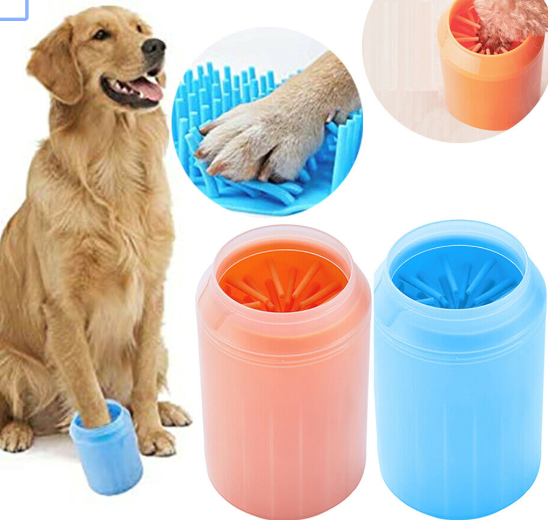 Limpiador de patas para perros con cerdas de silicona