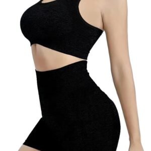 Conjunto deportivo mujer 2pcs negro talla unica